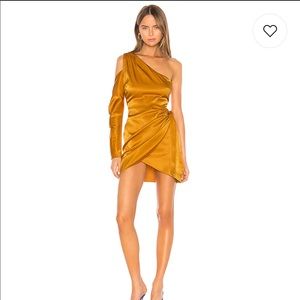 REVOLVE Camilla Coelho Stella Mini Dress in Gold